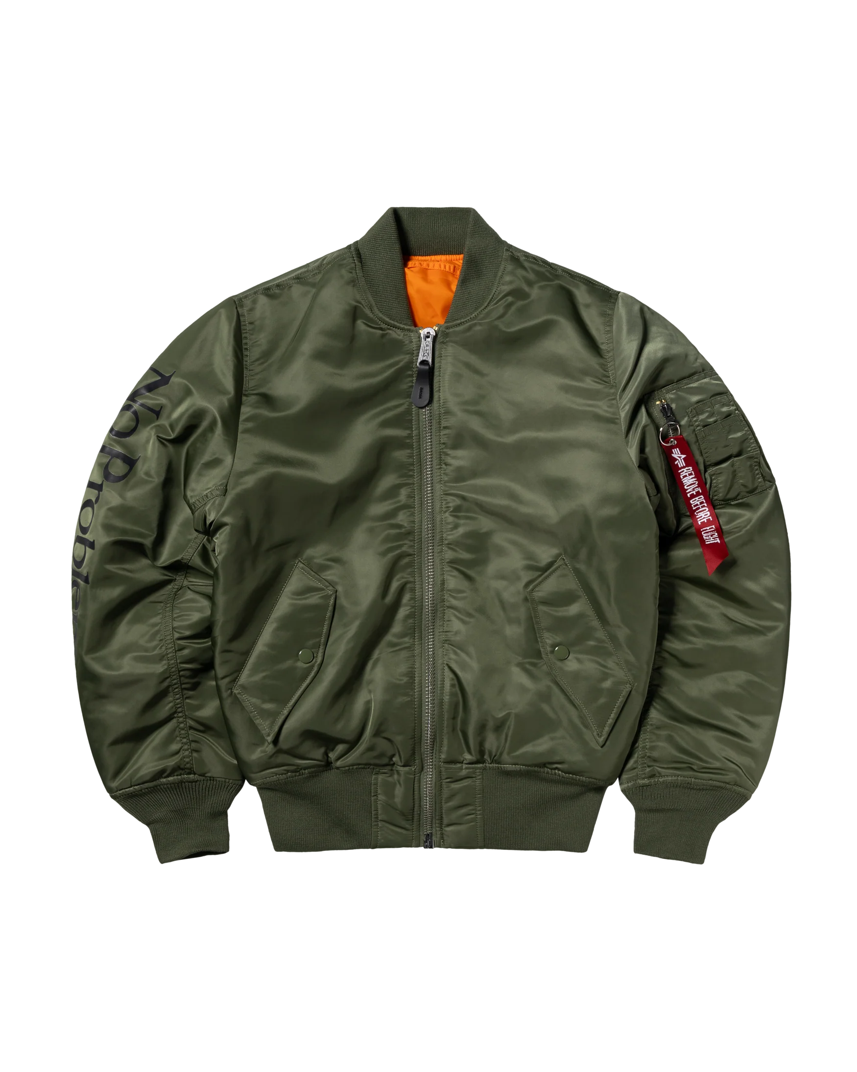 NO PROBLEMO X ALPHA INDUSTRIES  Bomber MA-1 Green