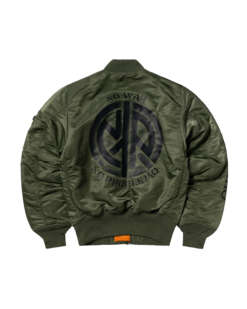NO PROBLEMO X ALPHA INDUSTRIES  Bomber MA-1 Green