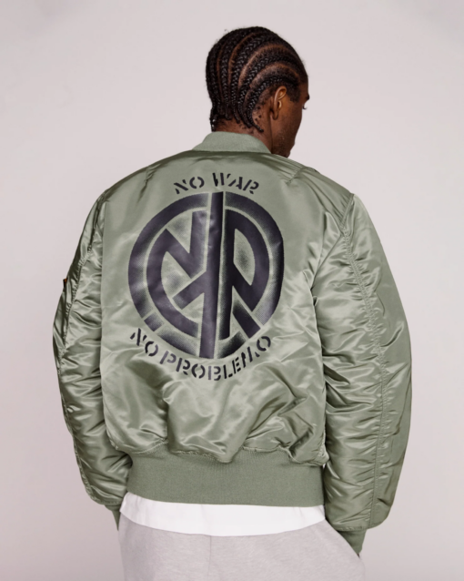 NO PROBLEMO X ALPHA INDUSTRIES  Bomber MA-1 Green
