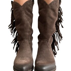 Ovyé texano suede frange marrone