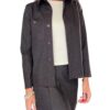 MERCI camicia micro fantasia check grigio