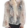 TENSIONE IN Maglia paillettes grigio perlato