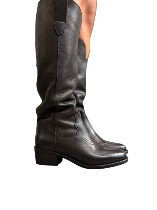 Ovyé Texano in pelle nero