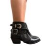 Ovyé Texano tronchetto in pelle nero