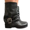 Ovyé Texano tronchetto in pelle nero
