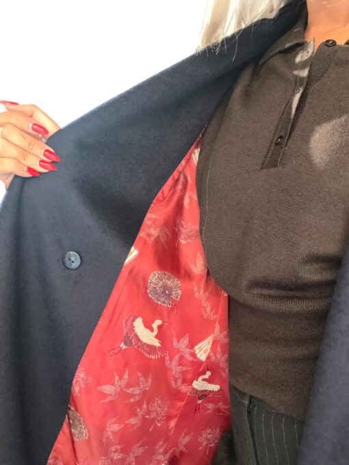 MERCI Cappotto blue merci doppiopetto midi