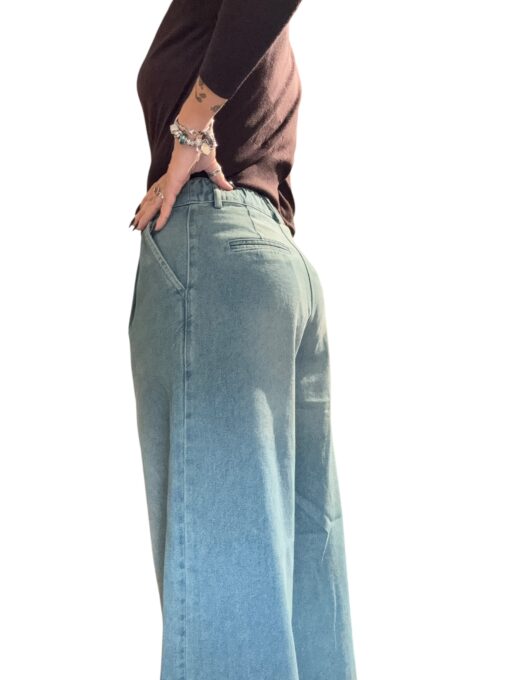 SO ALLURE jeans pinces palazzo salvia