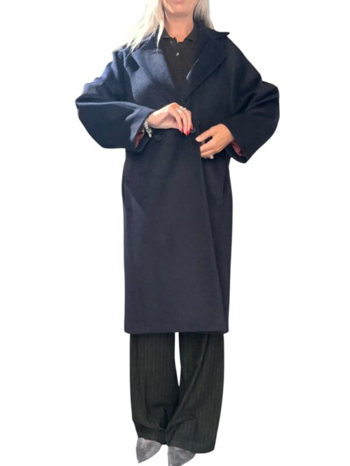 MERCI Cappotto blue merci doppiopetto midi