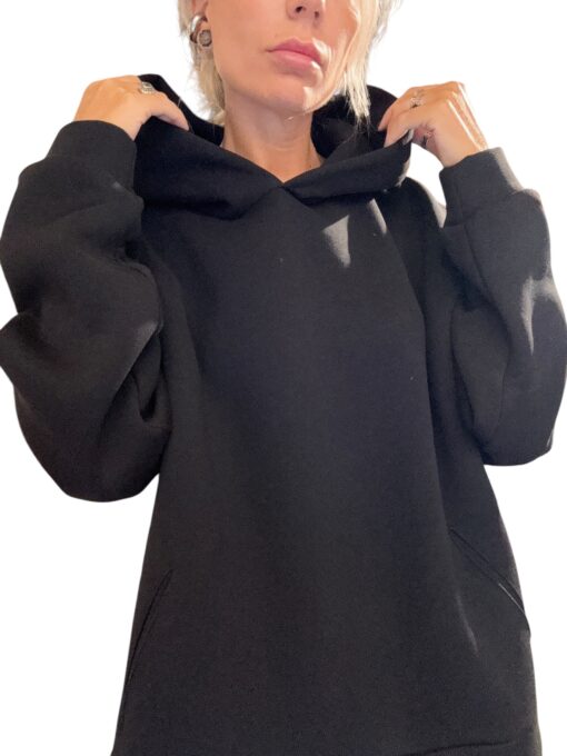 SO ALLURE Maxi Felpa Cappuccio Nero