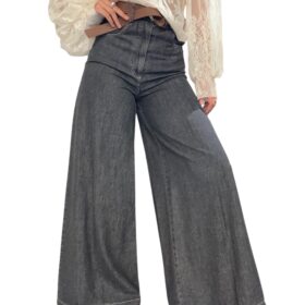 TENSIONE IN Jeans grey a palazzo