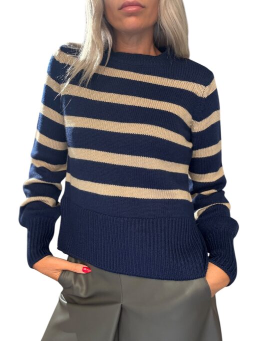 MERCI maglia taglio corto righe blu navy