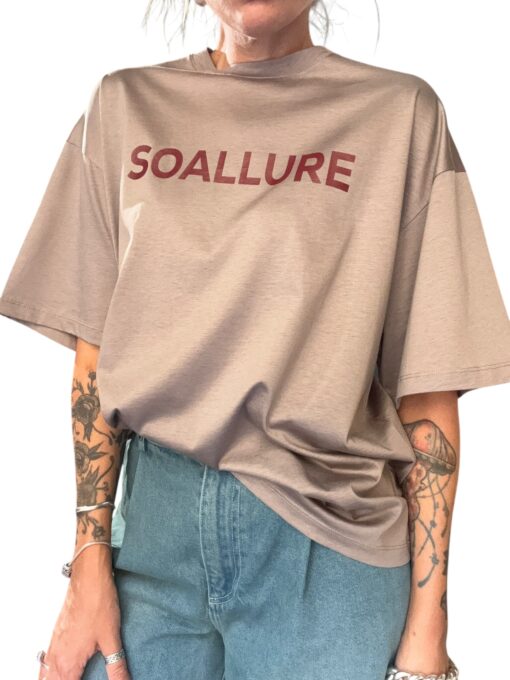 SO ALLURE T-shirt Logo Taupe