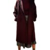 MERCI cappotto taglio lungo lana bordeaux