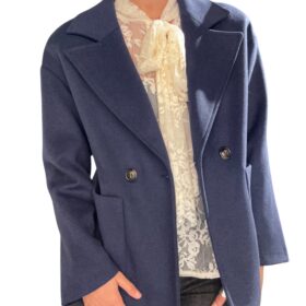 TENSIONE IN cappotto corto blu navy
