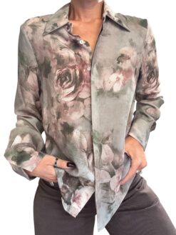 SO ALLURE Camicia Stampa Floreale Salvia