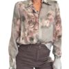 SO ALLURE Camicia Stampa Floreale Salvia