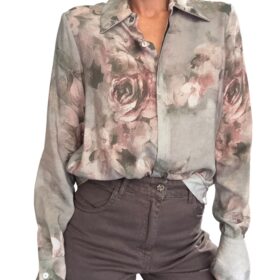 SO ALLURE Camicia Stampa Floreale Salvia