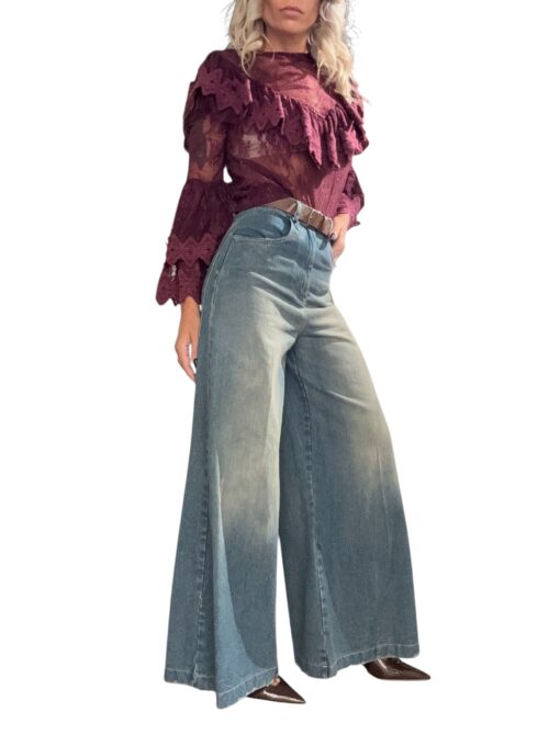 TENSIONE IN Casacca pizzo con rouches bordeaux