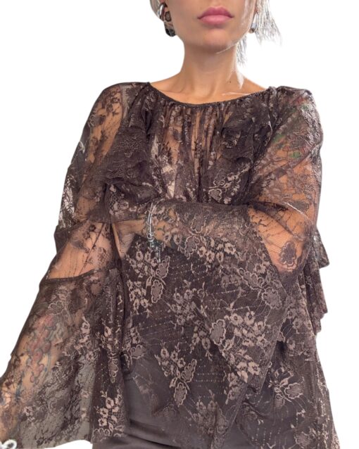 SO ALLURE Blusa Pizzo Fondente