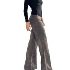 SO ALLURE Pantalone Flare Millerighe Fondente