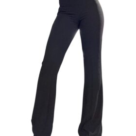 TENSIONE IN Pantalone zampa fluido nero