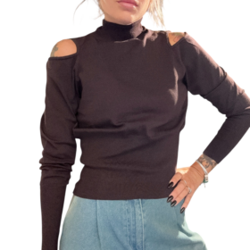 SO ALLURE Maglia Cut out Moro