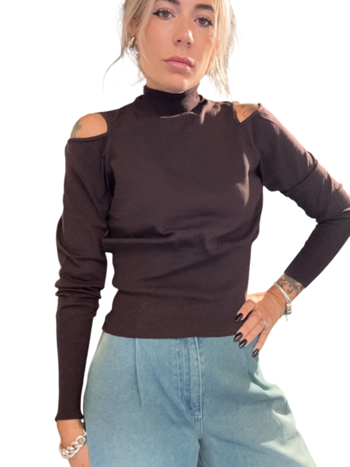 SO ALLURE Maglia Cut out Moro