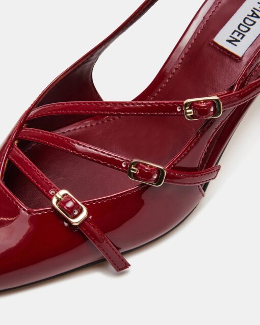STEVE MADDEN Liana décolleté vernice wine