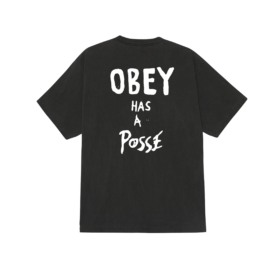 OBEY T-SHIRT OBEY HAS A POSSE Pigment Dusty Black