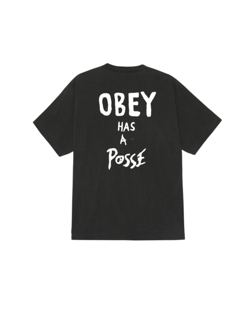OBEY T-SHIRT OBEY HAS A POSSE Pigment Dusty Black