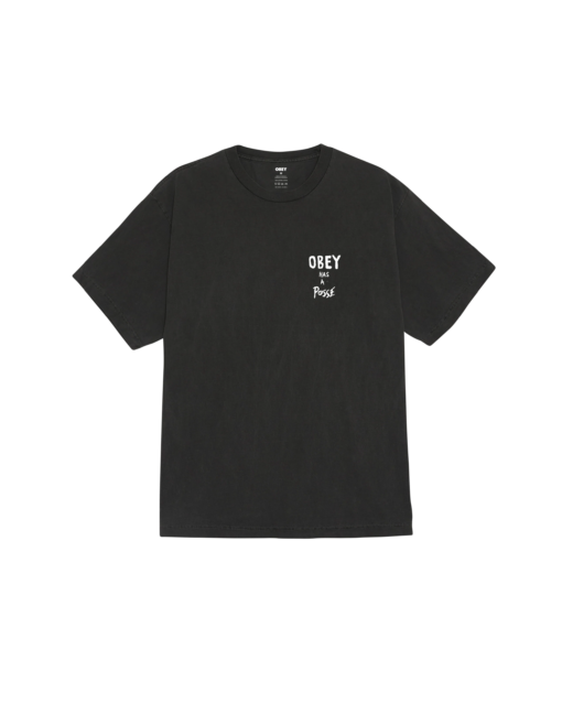 OBEY T-SHIRT OBEY HAS A POSSE Pigment Dusty Black