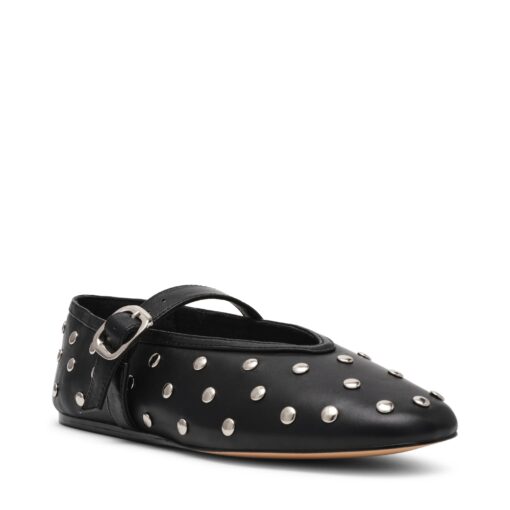 STEVE MADDEN Archer ballerina nera in pelle con borchie