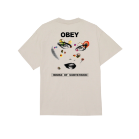 OBEY T-SHIRT FACE OF SUBVERSION Cream