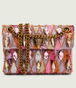 KURT GEIGER Sequin Mini Kensington pink
