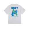 OBEY T-SHIRT SCRIBBLE STARS WHITE