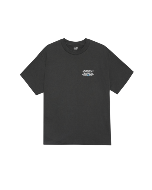 OBEY T-SHIRT PEACEFUL SOLUTIONS VINTAGE BLACK