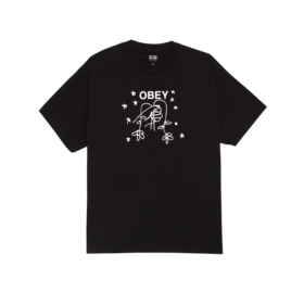 OBEY T-SHIRT Obey New Life vintage black