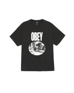 OBEY T-SHIRT CAN PIGMENT DUSTY BLACK