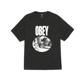 OBEY T-SHIRT CAN PIGMENT DUSTY BLACK