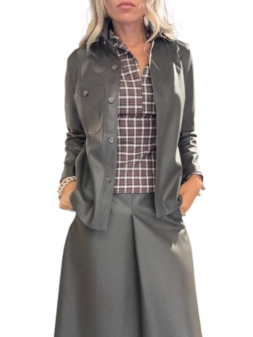 MERCI camicia ecopelle stone