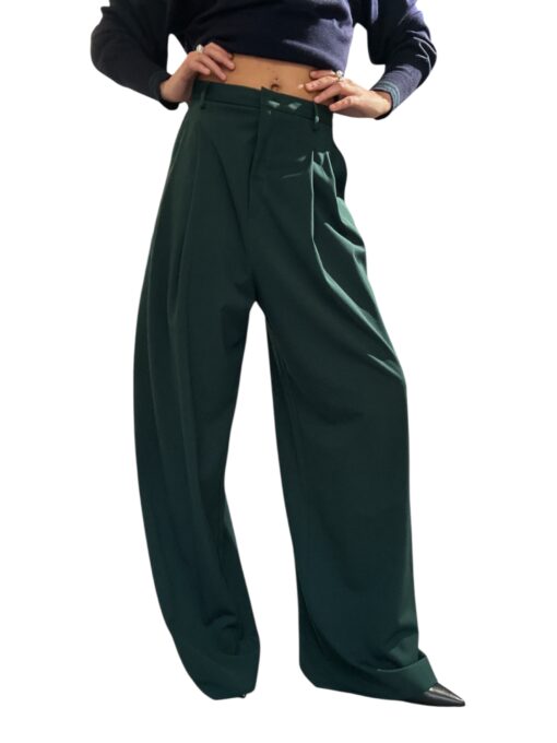MERCI Pantalone palazzo in jersey forest