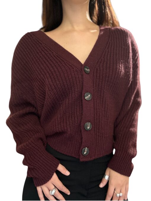 TENSIONE IN cardigan in maglia bordeaux