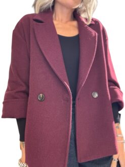 TENSIONE IN cappotto corto avvitato bordeaux