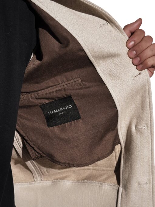 HAMAKI-HO Bomber in panno OFF WHITE