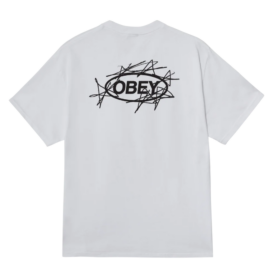 OBEY T-SHIRT SCRIBBLE STARS WHITE