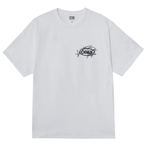 OBEY T-SHIRT SCRIBBLE STARS WHITE