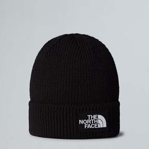 THE NORTH FACE Berretto con risvolto e logo box TNF Black