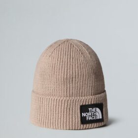THE NORTH FACE Berretto con risvolto e logo box TNF Mushroom Grey