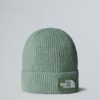 THE NORTH FACE Berretto con risvolto e logo box TNF Medium Grey Heather