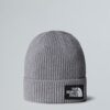 THE NORTH FACE Berretto con risvolto e logo box TNF Medium Grey Heather